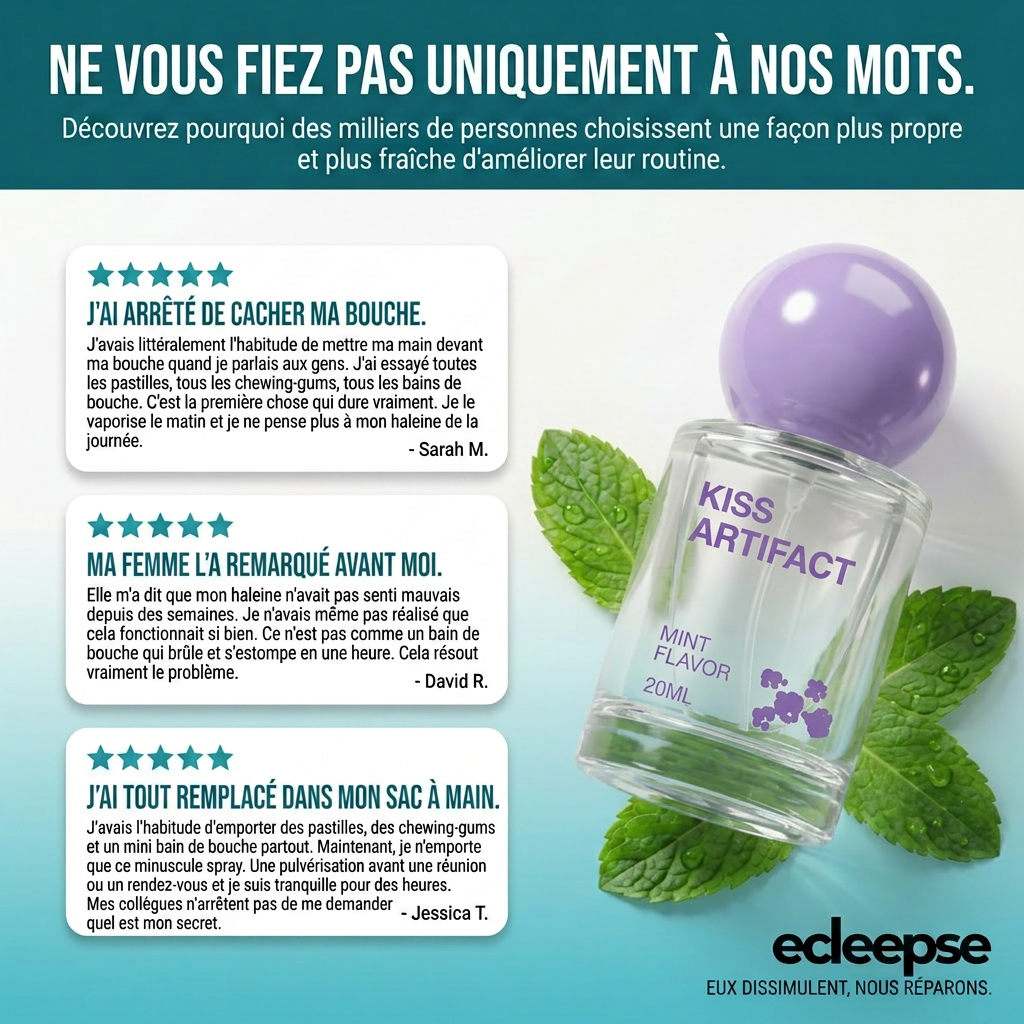 Spray buccal parfumé à base de probiotiques